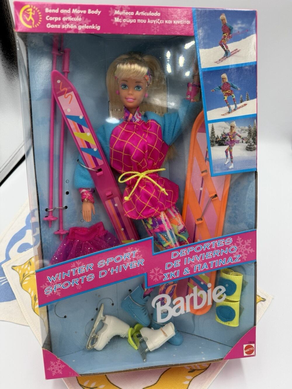 1994 FOREIGN ISSUE WINTER SPORTS BARBIE 13516 NRFB!